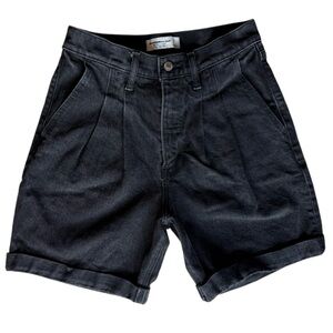 Abercrombie & Fitch Black Ultra High Rise Pleated‎ Front Short Size 27